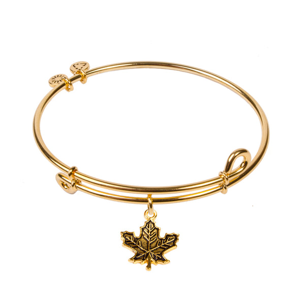 Maple Leaf, Bangle 18K Gold Plated