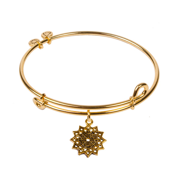 Snowflake, Bangle 18K Gold Plated