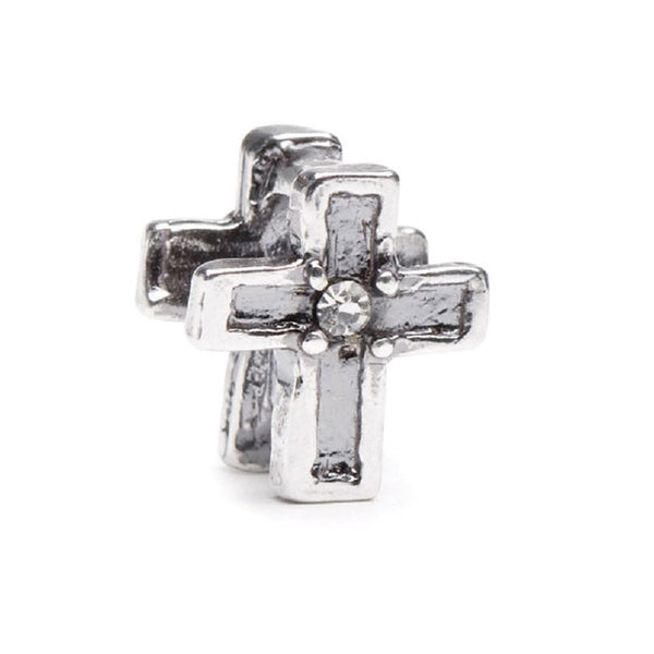 Cross, Silver with Crystals