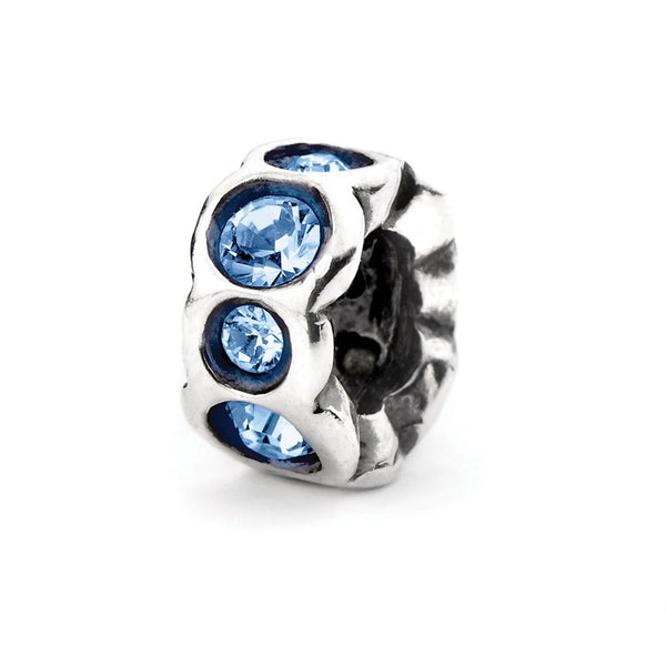 Periwinkle Band, Silver with Crystals