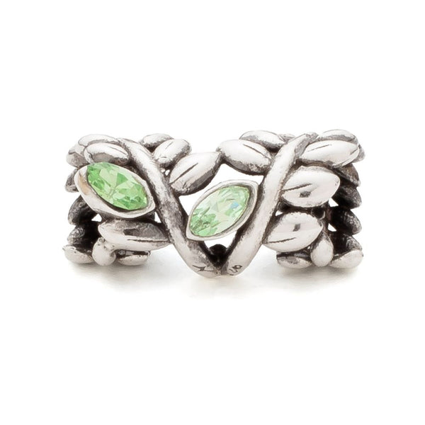 Curling Vine, Silver with Crystals