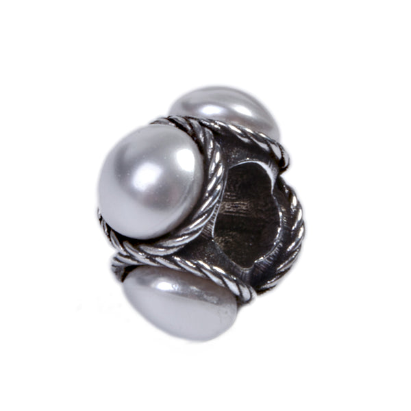 Pearl Knots, Silver with Faux Pearls