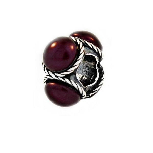 Blackberry Pearl Knots, Silver with Faux Pearls