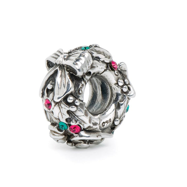 Wreath, Silver with Crystals