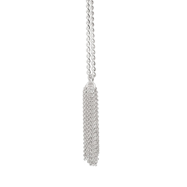 Silver Tassel Necklace 34 inch/86 cm