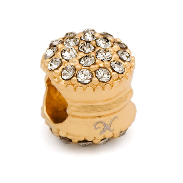 Gold Plated & Clear Macaroon