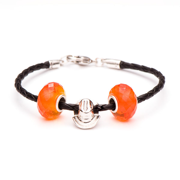 School Spirit Bracelets, Orange Cowboy