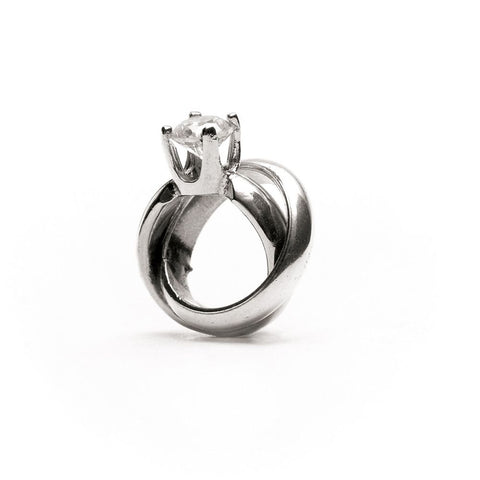 Novobeads Engagement Ring, Silver