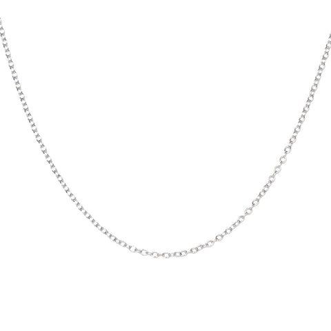 Novobeads Necklace Fine Silver Chain, Silver 16 inch/40.6 cm