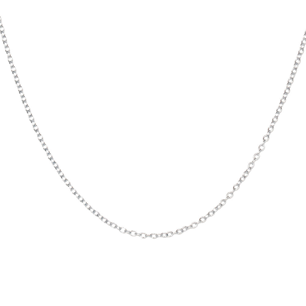 Novobeads Necklace Fine Silver Chain, Silver 18 inch/45.7 cm