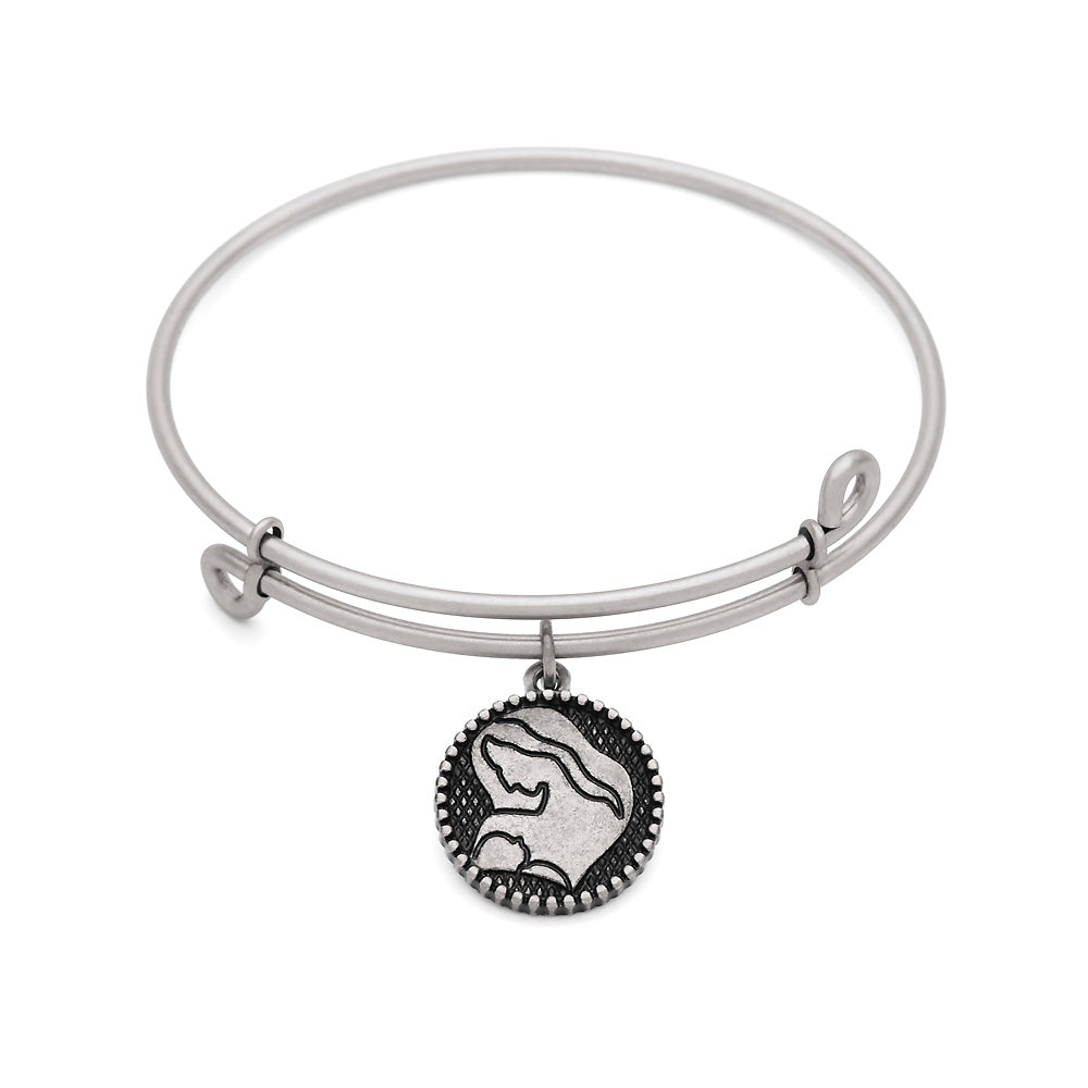 SOL Mother, Bangle Antique Silver Color Finish