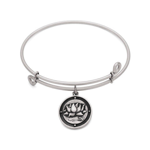 SOL Inner Peace, Bangle Antique Silver Color Finish