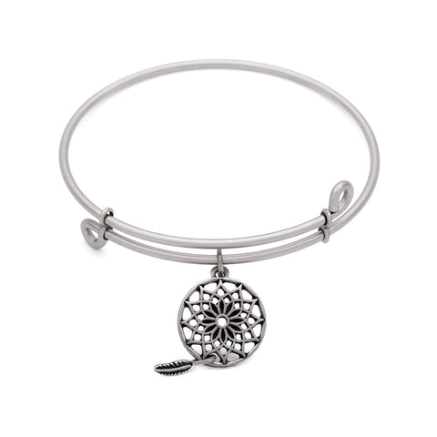 SOL Dream Catcher, Bangle Antique Silver Color Finish