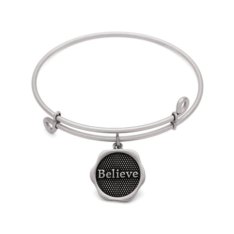 SOL Believe, Bangle Antique Silver Color Finish