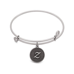 Initial Z, Bangle Antique Silver Color Finish