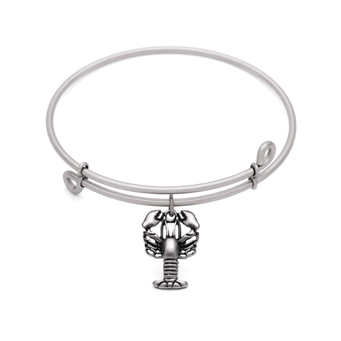 SOL Lobster, Bangle Antique Silver Color Finish