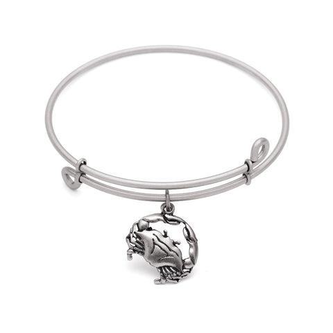 SOL Crab, Bangle Antique Silver Color Finish