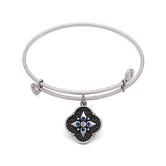 Balance of Mind, Bangle Antique Silver Color Finish