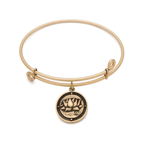 SOL Inner Peace, Bangle Antique Gold Color Finish