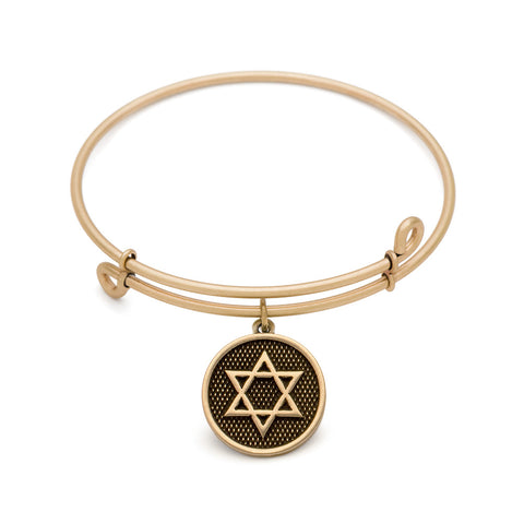 SOL Star of David, Bangle Antique Gold Color Finish