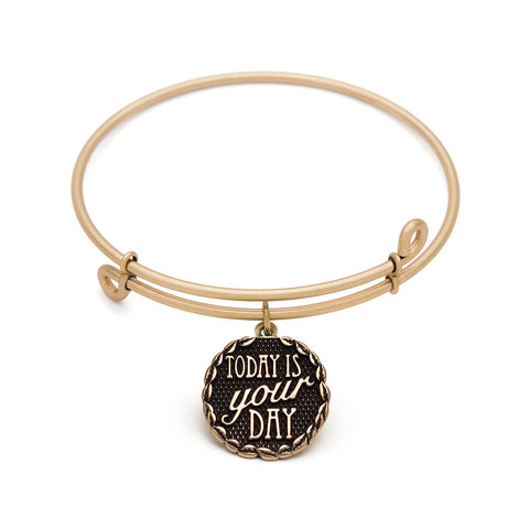 SOL Today is Your Day, Bangle Antique Gold Color Finish