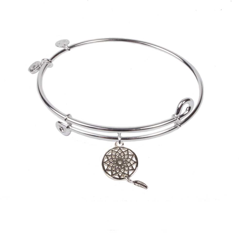 SOL Dream Catcher, Bangle Sterling Silver Plated