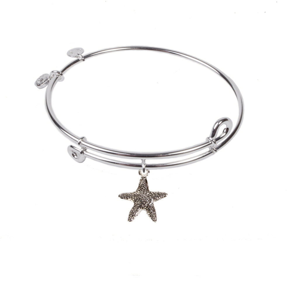 SOL Starfish, Bangle Sterling Silver Plated
