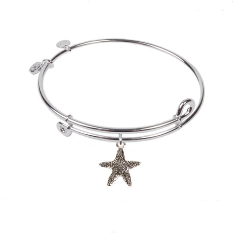 SOL Starfish, Bangle Sterling Silver Plated