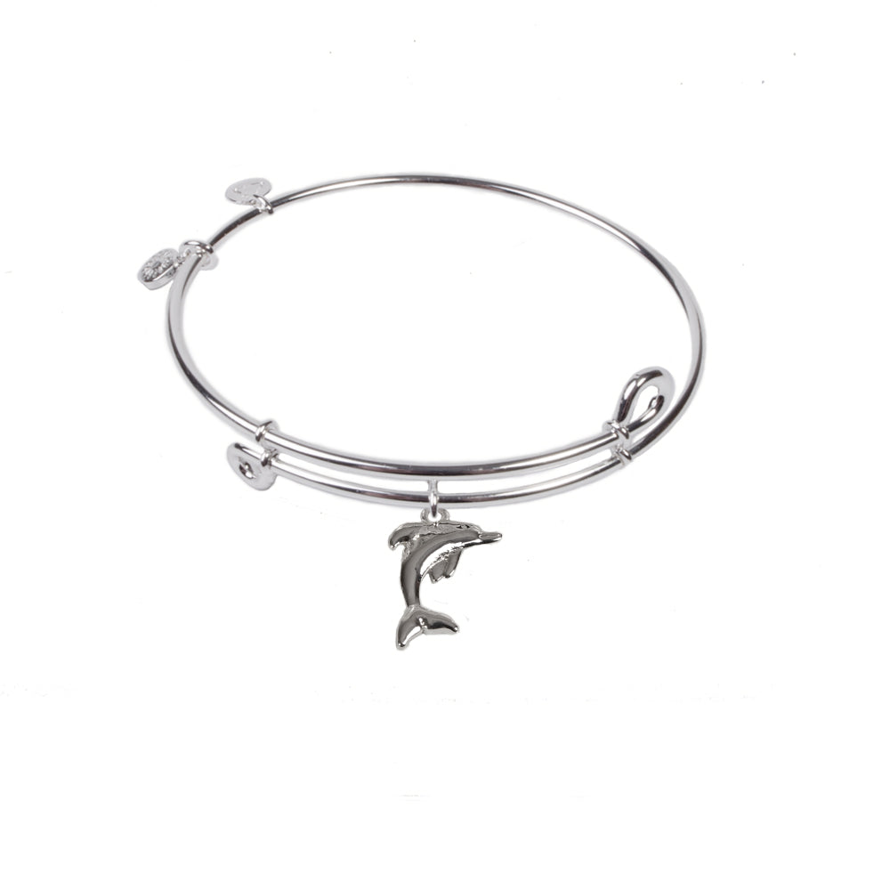 SOL Dolphin, Bangle Sterling Silver Plated
