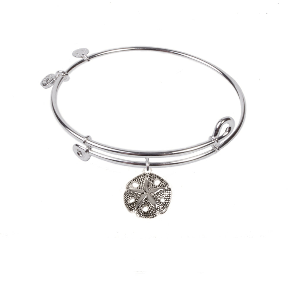 SOL Sand Dollar, Bangle Sterling Silver Plated