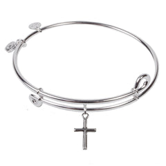 Mini Cross, Bangle Sterling Silver Plated