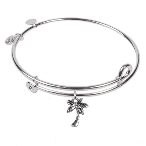 SOL Palm Tree, Bangle Sterling Silver Plated