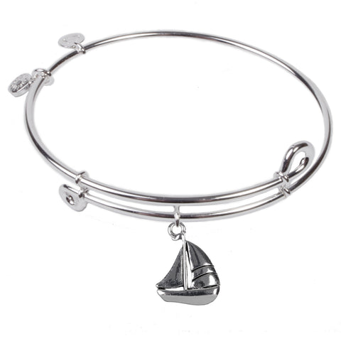 SOL Sailboat, Bangle Sterling Silver Plated