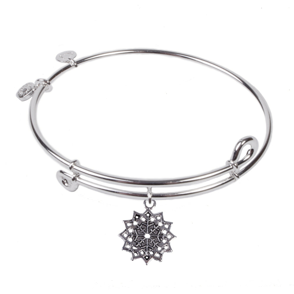 SOL Snowflake, Bangle Sterling Silver Plated