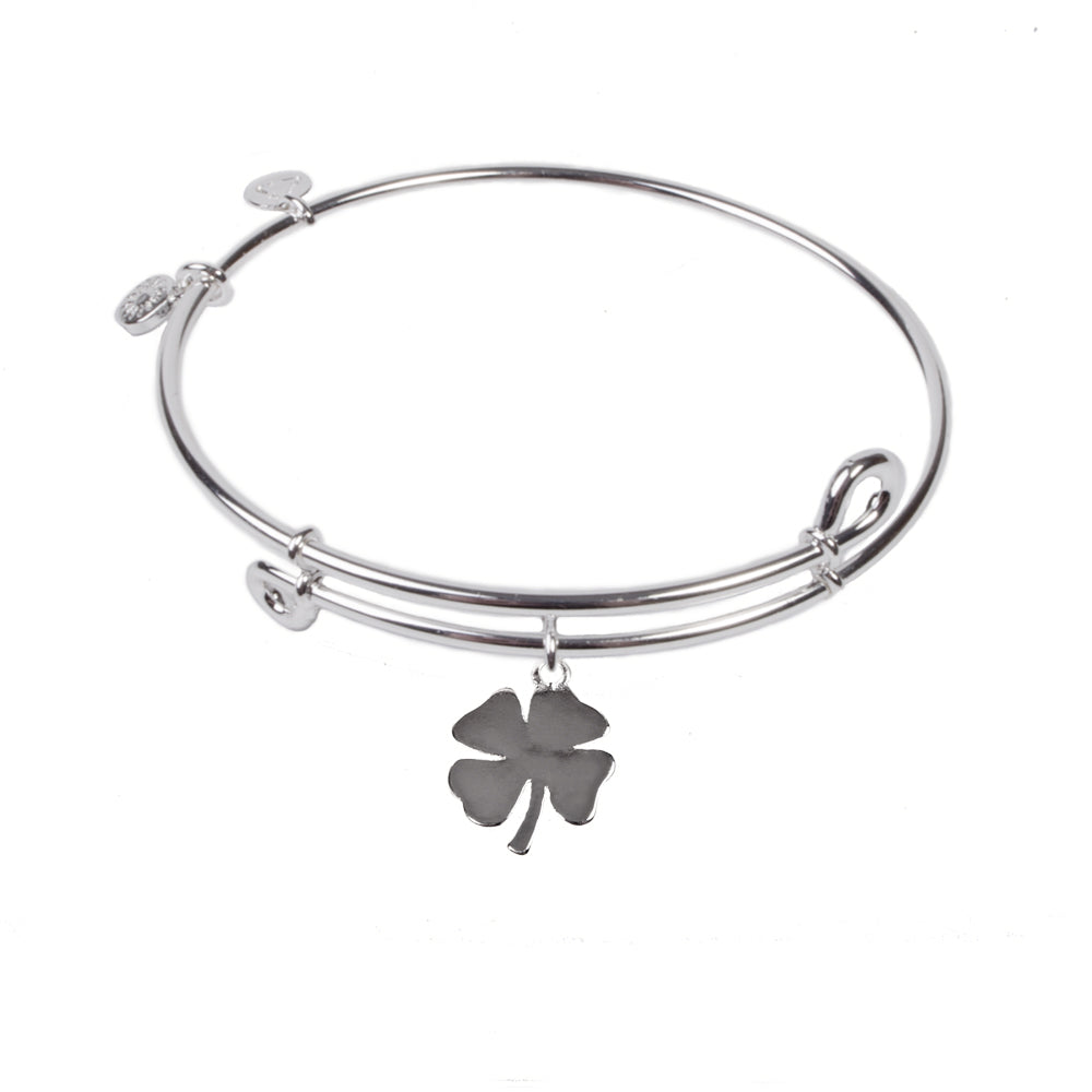 SOL Clover, Bangle Sterling Silver Plated
