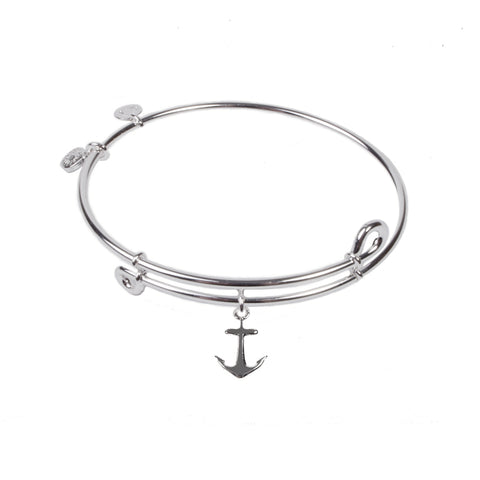 SOL Anchor , Bangle Sterling Silver Plated