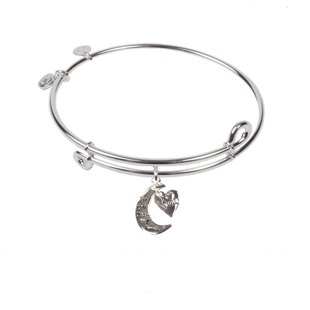 SOL To The Moon, Bangle Sterling Silver Plated