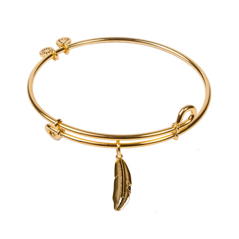 SOL Feather, Bangle 18K Gold Plated