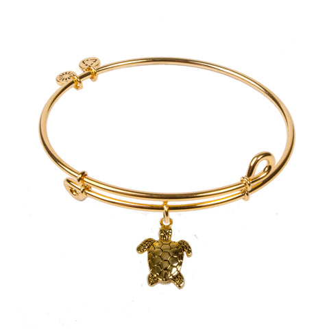 SOL Sea Turtle, Bangle 18K Gold Plated