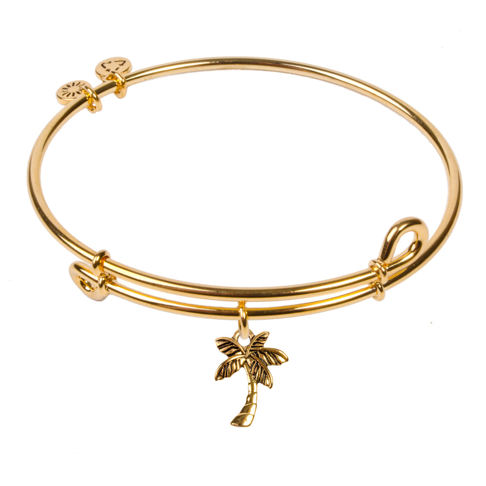 SOL Palm Tree, Bangle 18K Gold Plated