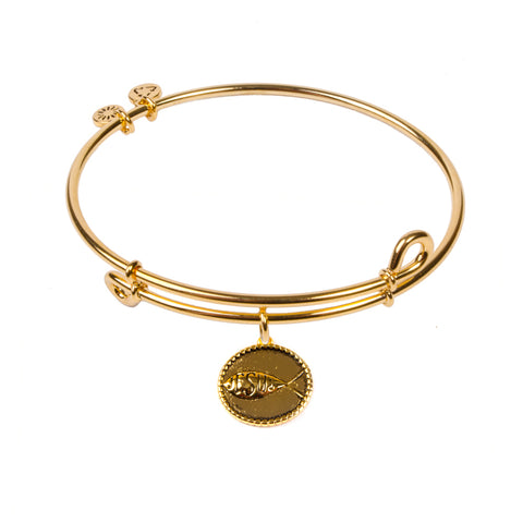 SOL Sign of the Fish, Bangle 18K Gold Plated