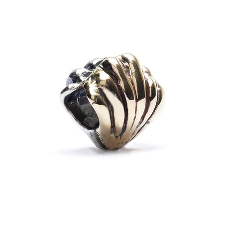 Novobeads Seashell, Silver with 14K Gold