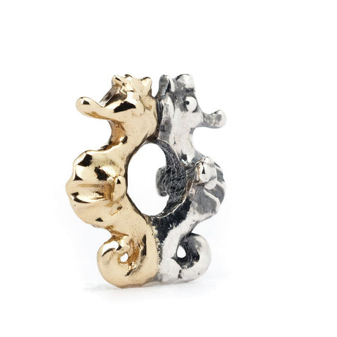 Novobeads Seahorses, Silver with 14K Gold