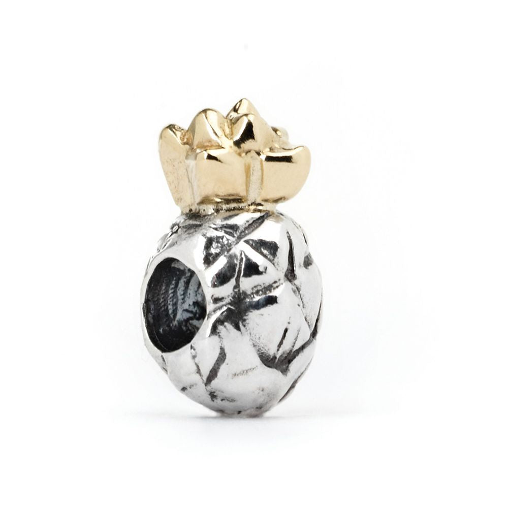 Novobeads Pineapple, Silver with 14K Gold