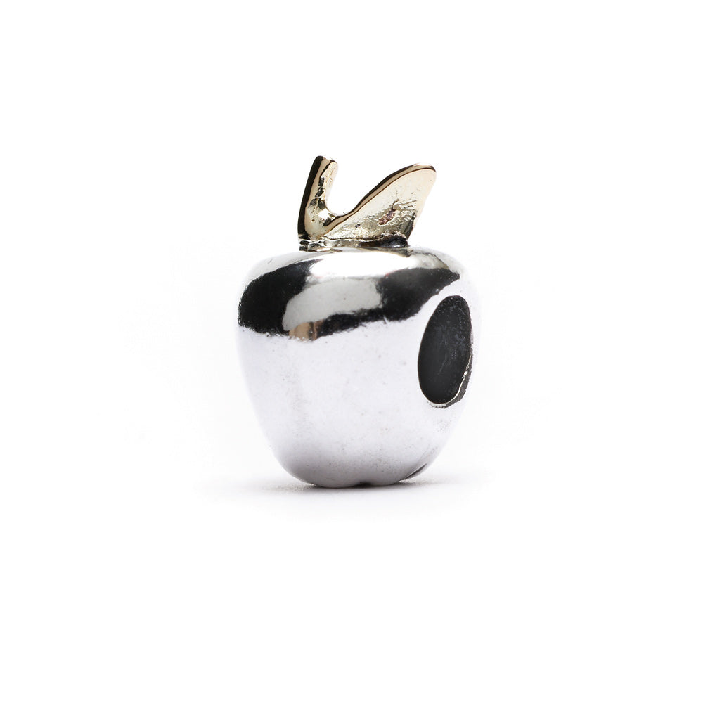 Novobeads Apple, Silver with 14K Gold