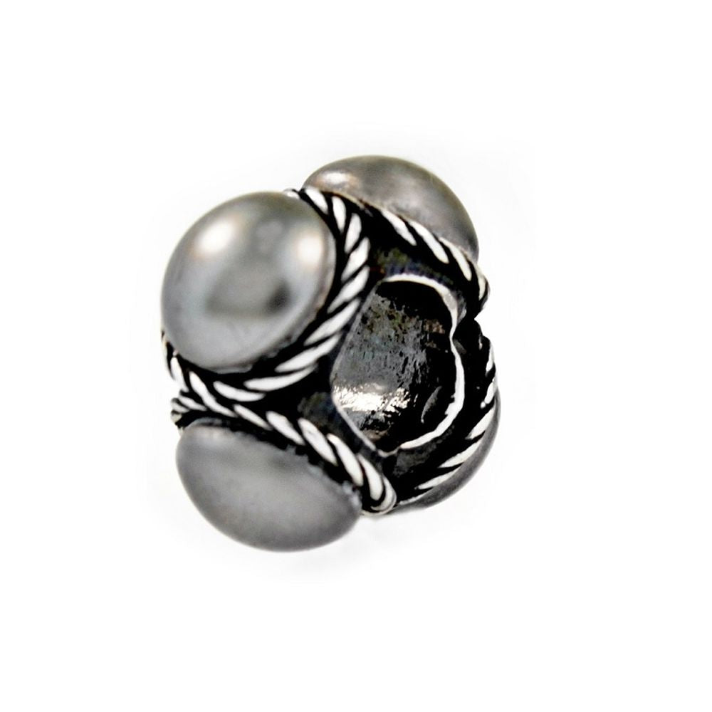 Novobeads Moonlight Pearl Knots, Silver with Faux Pearls