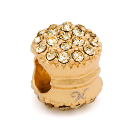 Novobeads Gold Plated & Yellow Macaroon