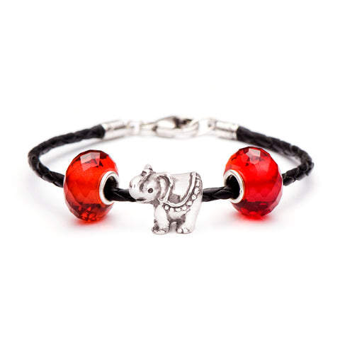Novobeads School Spirit Bracelets, Red Elephant