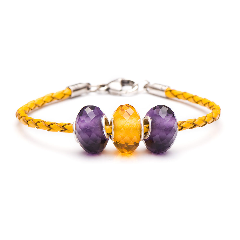 Novobeads School Spirit Bracelets, Purple/Honey