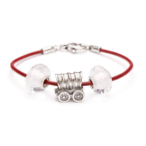 Novobeads School Spirit Bracelets, Crimson Wagon